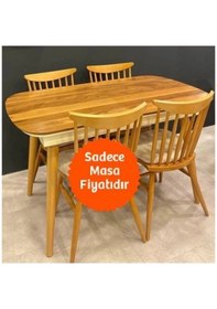 Resim Çınar Ortadan Açılır Büyüyen Yemek Masası Ceviz 80x130cm 