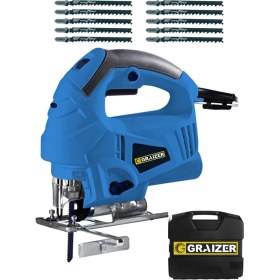 Resim Graizer Alman 3200 W Sjs Metal Şanzuman 6 Kademe Devirli Lazerli Otomatik Dekupaj Testere + 10 Uç 
