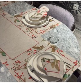 Resim Keten Karina Desen Runner 40x140 Cm Çok Renkli 