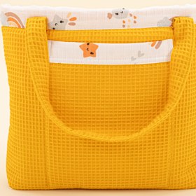 Resim Bebek Bakım Çantası - Hardal Petek - Turuncu Gökkuşağı 