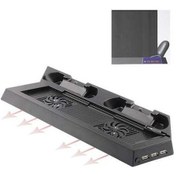 Resim Ankatek Usb Tutucu Standı Soğutucu Fanı - Siyah, Ps4 Konsolu İçin Çift Soğutma Sistemi, Şarj Denetleyici Standı 
