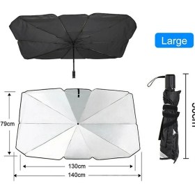 Resim Epilons Araba Güneş Gölge Koruyucu Şemsiye Oto Ön Cam Güneşlik(145cm*79cm) 