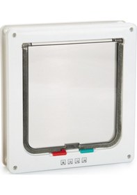 Resim Beeztees Kedi Kapısı, Çift Yönlü, 4 Fonksiyonlu, Beyaz, 23,5x25,2cm 