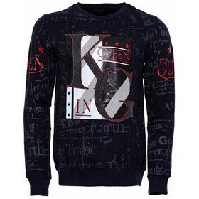 Resim Wessi Lacivert Taşlı Desenli Sweatshirt Lacivert 