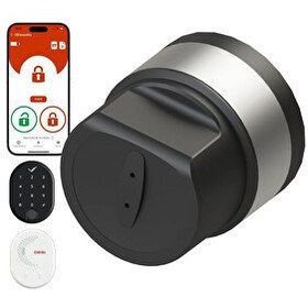 Resim Desi Utopic RX Yapay Zeka Destekli Akıllı Kilit iOS/Android Uyumlu - WiFi Akıllı Köprü & Parmak İzi ve Tuş Takımı Set 