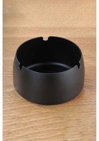 Resim 50 Adet Çelik Siyah 8 Cm Kafe Restaurant Lokanta Yuvarlak Kül Tablası Küllük 