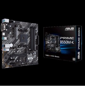 Resim ASUS Prıme B550m-k Ddr4 4600mhz 1xvga 1xhdmı 1xdvı 2xm.2 Usb 3.2 Matx Am4 (amd Am4 5000/4000 G/3000 