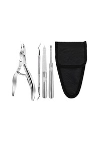 Resim Xindoker 4 Parça Çelik Manikür Takımı - Kırık Tırnak, Örtük Kuru Cilt Ve Pedikür Bakımı İçin Profesyonel Aletler Seti 