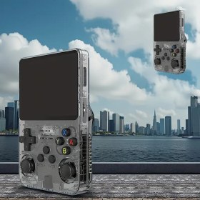Resim R36S Retro Arcade Açık Kaynak El Oyun Konsolu, arkos İşletim Sistemi ile, 8.89 cm Ekranlı Vintage Oyun Makinesi, 20'den fazla Ana Akım Emülatör için 3500mAh Pil ve Tf Kart Koruma, Sevgililer Günü Hediyesi 