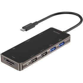 Resim Promate Usb Hub Type-c'den, Usb, Hdmı, Ethernet Ve Md&sd Kart Okuyucuya - Prımehub-go 