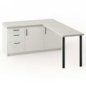 Resim Ay Mutfak Adası-l Mutfak Adası-3 Çekmeceli 2 Kapaklı-çok Amaçlı Dolap-alt Modül-kiler - 150 Cm Beyaz 