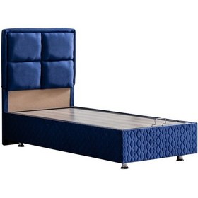 Resim Setaymobilya Baza, Grand Tek Kişilik Lacivert Baza + Başlık Seti 