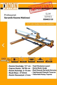 Resim STAXX POWER Onon 120 cm Seramik Fayans ve Granit Kesim Makinesi - Yeşil Lazer Teknolojisi Hassas Kesim 