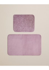 Resim English Home Strala Kaydırmaz Taban Banyo Paspası Seti 60x100 Cm + 50x60 Cm Gül Kurusu Gül Kurusu 