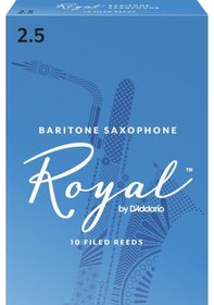Resim D'addario Rlb1025 Royal Bariton Saksafon Kamışı No: 2.5 Orta Seviye/eğitim - 10'lu Paket Standart Bariton Sertliği Ve Dengeli Ton Yapısı 