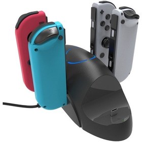 Resim Nintendo Switch / Switch Pro Sw168 İçin 6'sı 1 Arada Joycon Gamepad Tutucu Şarj Cihazı Kolu Depolama Braketi 