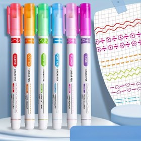 Resim 6 Paket Çiçekli Rulo Kalem Orta Uçlu, Hızlı Kuruyan Mürekkep, İnce Çizgiler ve Eğriler - Not Alma, Renk Verme, Günlük Defter İçin Canlı Renkler - Dayanıklı Plastik, Öğrenciler ve Profesyoneller İçin İdeal, Not Alma Kalemleri | Eğlenceli Tasarım | Plastik Yapı, Kalem Seti 