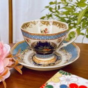 Resim Şık İngiliz Çay Fincanı ve Tabakası, Vintage Seramik Kahve Fincanı ve Tabakası, Çay Partileri, Akşam Yemeği Çayı, Partiler, Kafeler için Mükemmel, Noel Hediyeleri, Sevgililer Günü Hediyeleri, Anneler Günü Hediyeleri için İdeal 