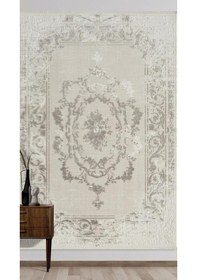 Resim By Özer Halı Bej Renk Yeşil Bordürlü Klasik Empera Halı Taboo Plus Rosin Salon Halısı Çok Renkli 