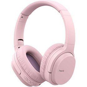 Resim I62 Katlanabilir Kafa Üstü Mikrofonlu Pembe Bluetooth Kulaklık 