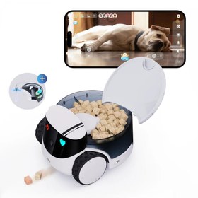 Resim Enabot ROLA PetPal 2.5K AI Kameralı Evcil Hayvan Robotu Ödül Dağıtıcı + Etkileşimli Oyuncaklar Modülleri Dahil 