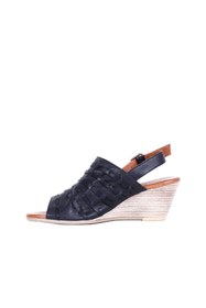 Resim Bueno Shoes Siyah Khv-bej Deri Kadın Dolgu Topuklu Sandalet 01wq7907 