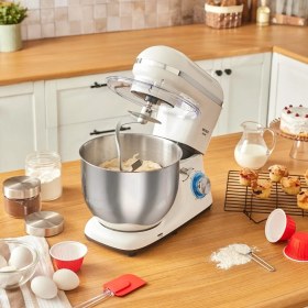Resim Karaca Chefcrafter Stand Mikser 1900 W Güç, 7 Lt Kapasite ve 6 Kademeli Hız Ayarıyla Beyaz 