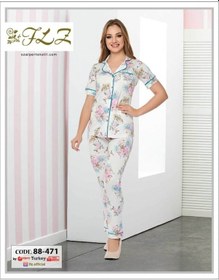 Resim Dowry Flz 88-471 Kısa Kollu Bayan Pijama Takımı-2318-MOR Mor 