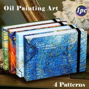 Resim 1 adet, 100 sayfa / 50 yaprak, Bandaj Eskiz Defteri, Van Gogh Sanat Sulu Boya Eskiz Defteri, 160 g/m², Ultra Kalın Eskiz Kağıdı, Küçük Seyahat Günlüğü, Marker Kalem Eskiz Defteri, Boş Suluboya Kağıdı, Sert Kapaklı Not Defteri, Sanatçı Resim Malzemeleri 