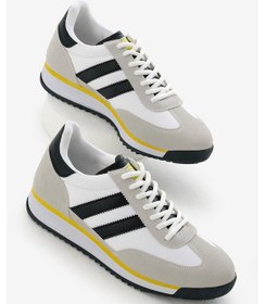 Resim Termo Taban Çift Şeritli Bağcıklı Unisex Beyaz Spor Ayakkabı Tba2949 Beyaz 