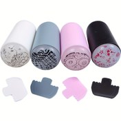 Resim 4Style Tırnak Stamper Kiti - DIY Manikür Tasarımları İçin Kazıyıcı ile Tırnak Transferi için Araçlar 