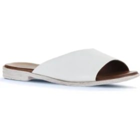 Resim Bueno Shoes Beyaz Deri Kadın Düz Terlik 01WA3010 01WA3010 