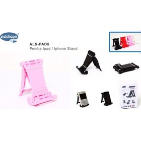 Resim Addison Als-Pad5 3 Kademeli Pembe Ipad / Iphone Stand 
