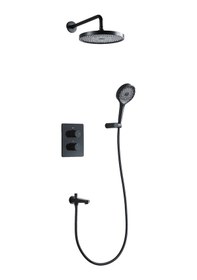 Resim Creavit SH540.SYM Punto Termostatik 2 Yollu Ankastre Duş Seti Mat Siyah 