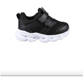 Resim Cool Caty Siyah Cırtlı Işıklı Anatomik Bebek Spor Ayakkabı Siyah 