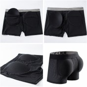 Resim 2 adet JOCKMAIL Erkekler için Çıkarılabilir Dolgulu Kalça Ekleme ile Nefes Alabilen Fileli Boksör Külotları - Esnek, Zayıflatan Etki, Beyazlaştırıcı Görünüm, Rahat İç Çamaşırı için Rahat Giyim, Her Gün İç Çamaşırı | Şık Boksör Şortları | Nefes Alabilen Fileli Kumaş 