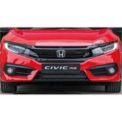 Resim Honda civic fc5 uyumlu rs ön panjur ve far kaşları siyah 2016+ 