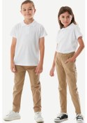 Resim Fullamoda Beli Lastikli Unisex Çocuk Okul Pantolon- Vizon 23MCCK254193511-Vizon Fullamoda