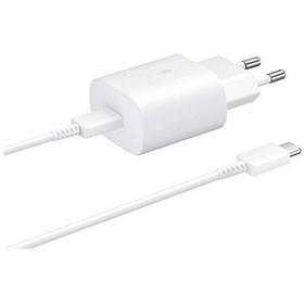 Resim Telefon Kulübesi Samsung Uyumlu Type C Süper Hızlı Şarj Aleti Şarj Cihazı Adaptör + Kablo Siyah Hızlı Şarj Aleti 25w 