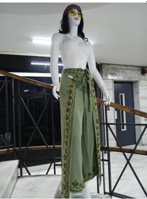 Resim Eren Style Otantik Nakış İşlemeli Harem Şalvar Bulmaca Pantolon 100 Cm Haki 