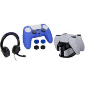 Resim Sparkfox Ps5 Aksesuar Paketi Kulaklık + Şarj Istasyonu + Kılıf ve Analog Koruyucu 