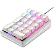 Resim Prestigegoods Usb Kablolu Motospeed K24 Rgb Mekanik Sayısal Tuş Takımı - Beyaz, 21 Tuşlu Numpad, Rgb Aydınlatma, Dayanıklı Mekanik Klavye 