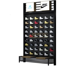 Resim Gas Pointshoes Frame Ayakkabı Reyonu - beşli panel / beyaz / antrasit 