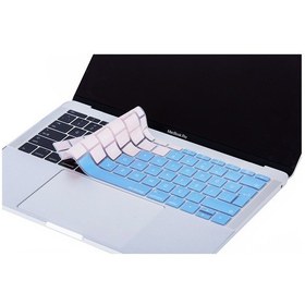 Resim Macbook Pro Klavye Koruyucu Türkçe Q 13inç A1708 - 12inç A1534 İle Uyumlu R.powder Mavi Pembe 