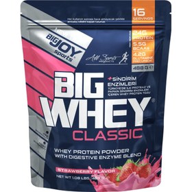 Resim BIG JOY Sports Doypack BIGWHEY Whey Protein ÇİLEK 488 Gram 