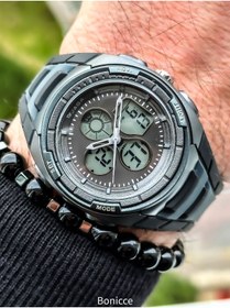 Resim Jaga Su Geçirmez Kronometreli Füme Dijital Erkek Kol Saati 