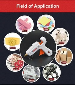 Resim 100watt Sıcak Silikon Tabancası + 10 Adet 15cm Çubuk Silikon Erit 