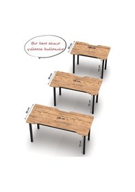 Resim 120 Çam Oyun Çalışma Masası Gaming Masa Ofis Masası 9121 Atlantik Çam - Siyah 