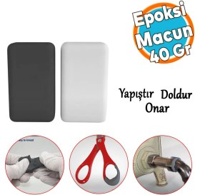 Resim Güçlü Epoksi Macun Yapıştırıcı Hamur Metal Plastik Seramik Çelik Yapıştır Doldurur Boyanabilir 40 gr 