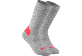 Resim Decathlon QUECHUA Çocuk Termal Çorap - 2 Çift - Pembe - SH100 Warm Mid 